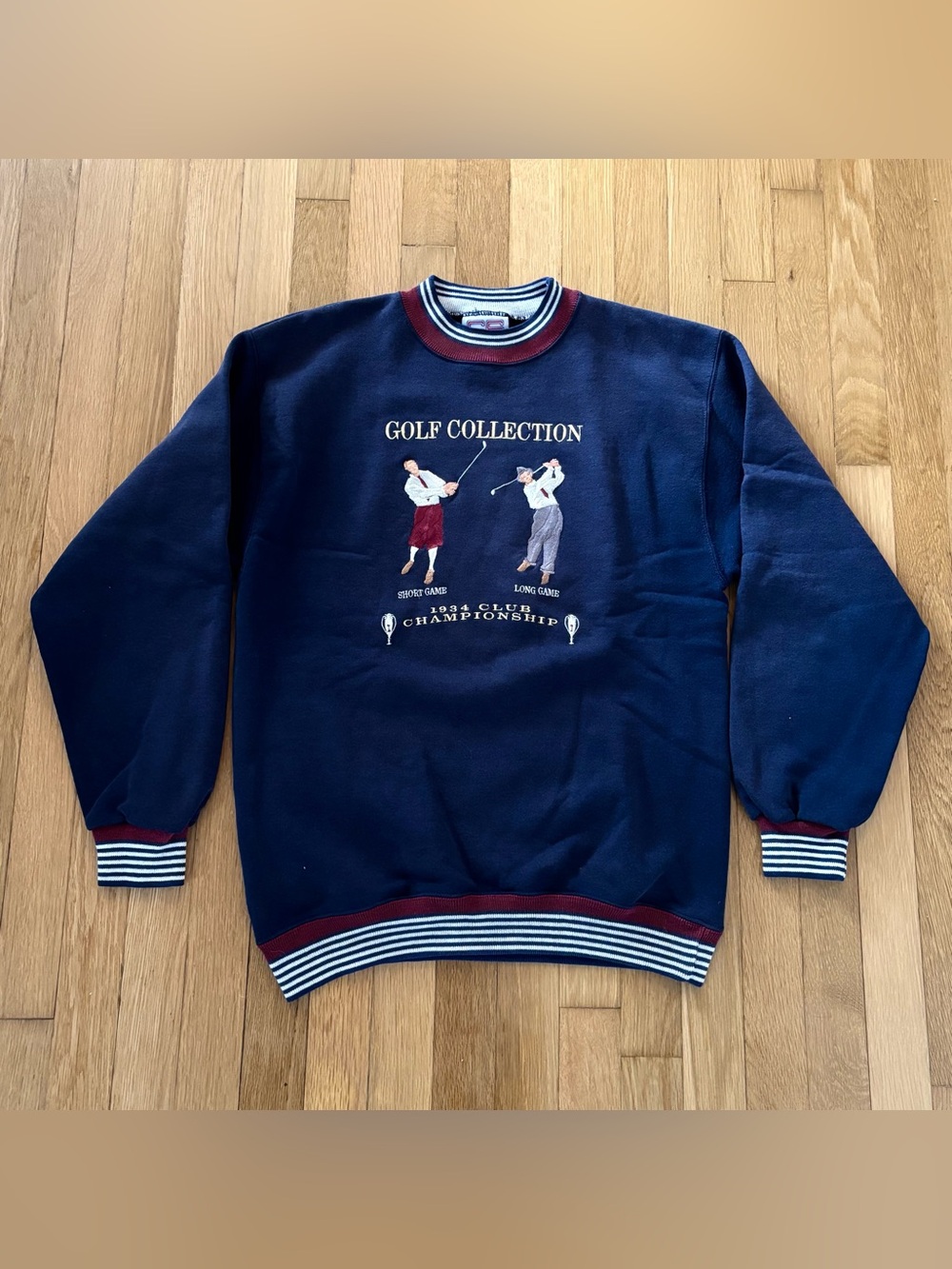 Vintage 90s Golf Crewneck Sweatshirt USA Made Cable Sportswear Medium